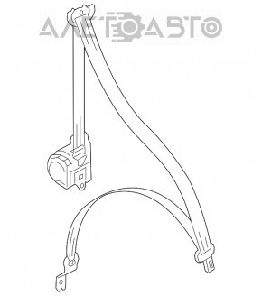 Centura de siguranță pentru pasageri Audi A3 8V 15-16 4d negru