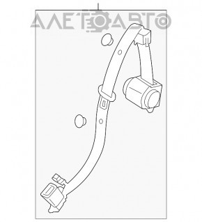 Centura de siguranță centrală spate Audi A3 8V 15-20 4 uși, 5 uși, negru