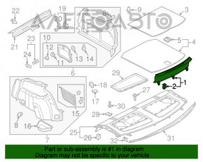 Capac portbagaj Audi A3 8V 15-20 4 uși, 5 uși negru, zgârieturi