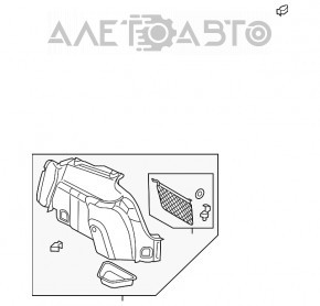 Capotă arc stânga Audi A3 8V 15-20 4 uși, 5 uși, cu airbag posterior, tracțiune față