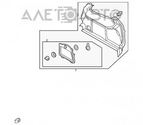 Capacul arcului drept Audi A3 8V 15-20 4 uși, 5 uși, fără airbag posterior, FWD, negru