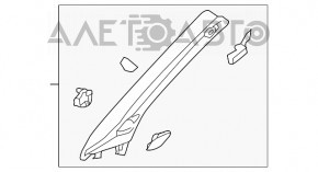 Накладка передней стойки верхняя левая Audi A3 8V 15-20 4d, 5d, черная