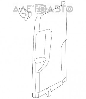 Накладка центральной стойки нижняя левая Audi A3 8V 15-20 4d, 5d, черная новый OEM оригинал