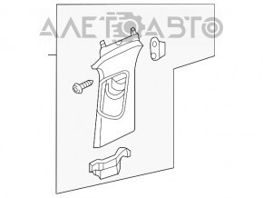 Capacul stâlpului central, curea superioară stânga, Audi A3 8V 15-16, gri, 4 uși.