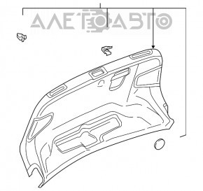 Обшивка крышки багажника Audi A3 8V 15-20 4d черн, слом креп