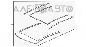 Накладка крыши передняя Audi A3 8V 15-20 4d, 5d, глянец