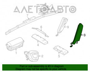 Airbagul pentru scaunul din față stânga Audi A3 8V 15-20 4d, 5d.