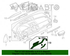 Capacul genunchiului șoferului Audi A3 8V 15-20 4d negru