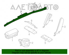 Perdeaua de aerbag lateral stânga pentru Audi A3 8V 15-20 4 uși, 5 uși.