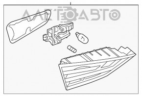 Lampa interioară pentru capacul portbagajului dreapta Audi A3 8V 15-16 4d usa LED