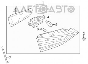 Lampa interioară pentru capacul portbagajului dreapta Audi A3 8V 15-16 4d usa LED