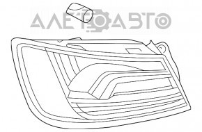 Lampa exterioară aripă stângă Audi A3 8V 15-16 4d usa LED