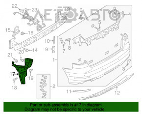 Крепление заднего бампера на крыле левое Audi A3 8V 15-16 новый OEM оригинал