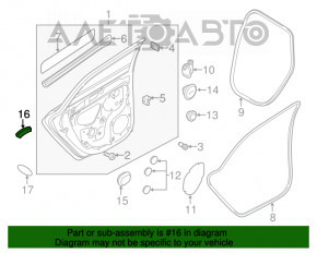 Заглушка двери задней правой задняя Audi A3 8V 15-20 4d, 5d