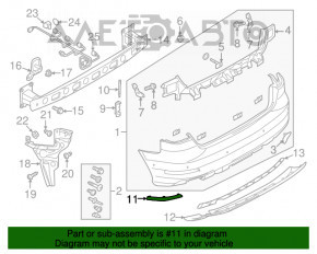 Отражатель задний левый Audi A3 8V 15-16 OEM