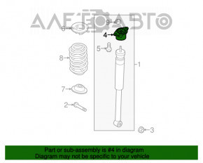 Suport amortizor spate dreapta Ford Ecosport 18-22 FWD