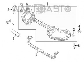 Планка телевизора нижняя Ford Focus mk3 11-18 ржавая