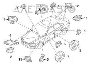 Динамик дверной передний правый Audi A4 B9 17- OEM