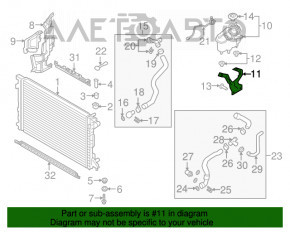 Suport de extindere a rezervorului de răcire Audi A4 B9 17- 2.0T tip 1