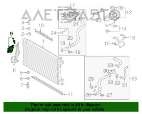 Deflector radiator dreapta Audi A4 B9 17- 2.0T mic nou original OEM