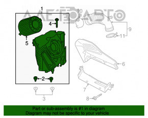 Corpul filtrului de aer Audi A4 B9 17- 2.0T