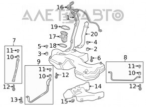 Топливный бак Audi A4 B9 17-19 2.0T