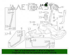 Capacul gurii de umplere a rezervorului de combustibil Audi A4 B9 17-