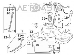 Capacul gurii de umplere a rezervorului de combustibil Audi A4 B9 17-