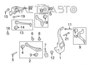 Rulmentul sferic stânga Audi A4 B9 17- nou OEM original