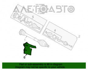 Protecție pentru roata din față dreapta Audi A4 B9 17-21 din aluminiu