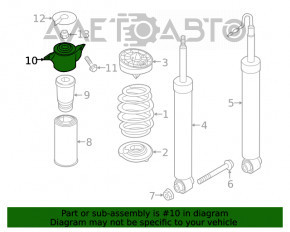 Опора амортизатора задняя левая Audi A4 B9 17- FWD
