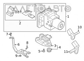 ABS ABS Audi A4 B9 17-19 FWD, fără radar de croazieră