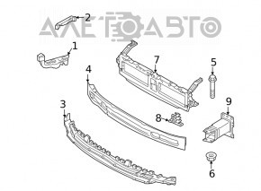 Absorbantul de bara fata pentru Audi A4 B9 17-19, nou, neoriginal