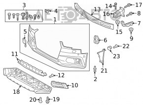 Grila bara fata stanga Audi A4 B9 17-19 s-line, sub radar, crom