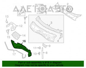 Paletă de ștergătoare metalică Audi A4 B9 17-