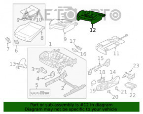 Водительское сидение Audi A4 B9 17-19 с airbag, электро, кожа, черное