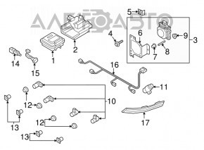 Кронштейн Homelink Garage Remote Control Module Audi A4 B9 17-