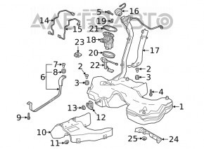 Senzorul de nivel al combustibilului Audi A4 B9 17-19 2.0T