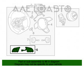 Кнопки управления на руле в сборе Audi A4 B9 17-