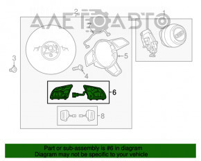 Кнопки управления на руле в сборе Audi A4 B9 17- под подогрев руля