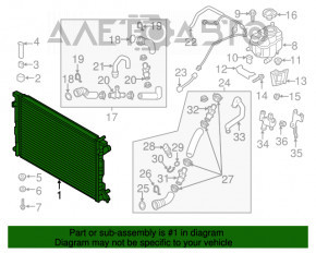 Radiator de răcire apă Audi A4 B9 17- 2.0T nou OEM original