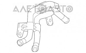 Tuburile de răcire a sistemului de ulei pentru Audi A4 B9 17- 2.0T