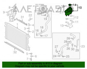 Rezervorul de expansiune al sistemului de răcire Audi A5 F5 17- cu capac, topit