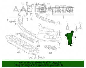 Conducta aer bara fata stanga Audi A4 B9 17-19 nou original OEM