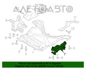 Suportul de cadru frontal stânga Audi A5 F5 17-