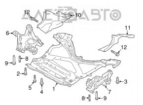 Suportul de cadru frontal stânga Audi A5 F5 17-