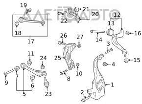 Maneta jos fata dreapta fata Audi A5 F5 17 - nou original OEM