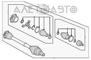 Ax cu roți față dreapta Audi A4 B9 17- FWD