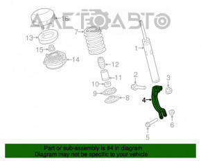 Furculiță amortizor față dreapta Audi A4 B9 17- nouă originală OEM