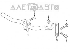 Stabilizator spate Audi A5 F5 17-18.5mm verde nou original OEM